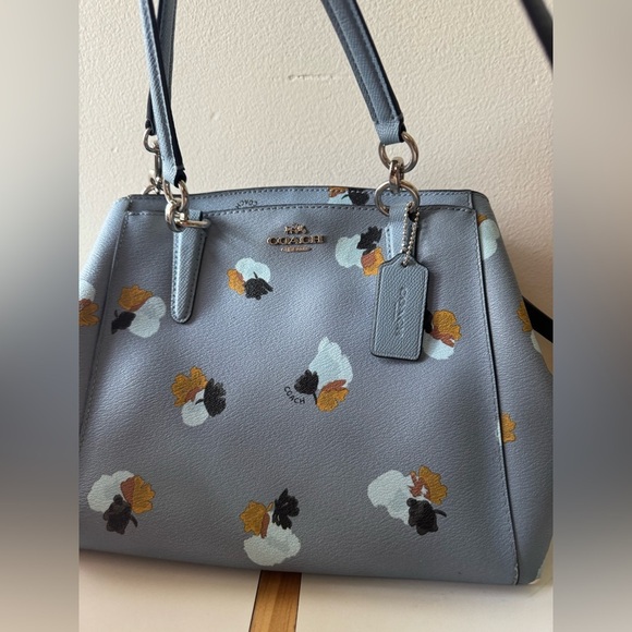 Coach Light Blue Floral crossbody purse - Picture 14 of 15